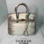 Hermes Birkin Blanc Himalaya Luxury Crocodile Bag with PHW - Image 2