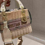 Dior Medium Lady Dior Bag Latte Wicker - Image 2