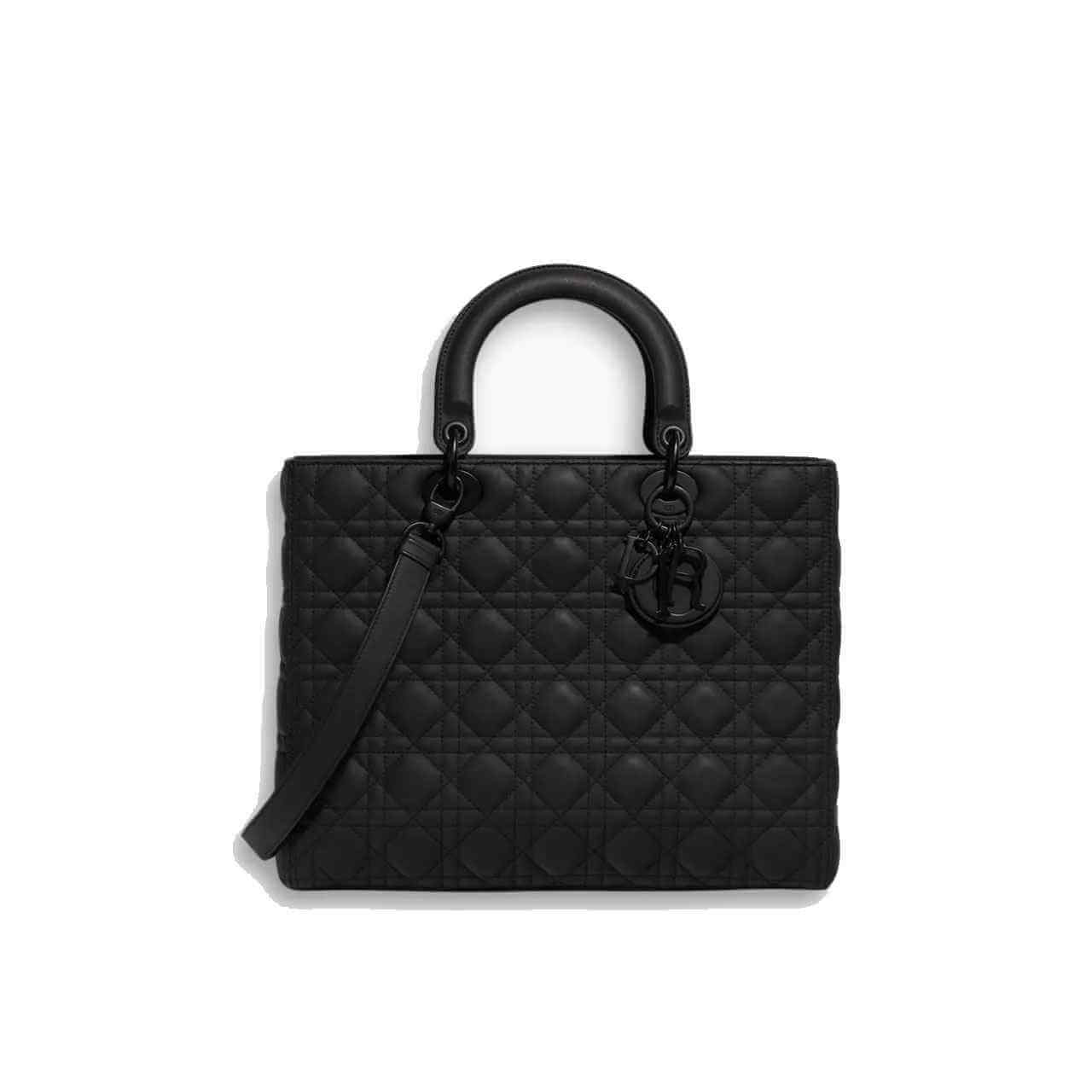 Dior Bag Dior Large Lady Dior Handbag Matte Black - Image 1