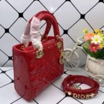 Dior Small Lady Dior Bag in Shiny Cherry Red - Image 2