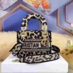 Luxury Dior Lady D-Lite Bag Beige Multicolor - Image 2