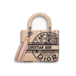 Dior Lady D Lite Medium Bag Beige Jute
