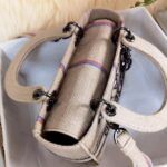 Dior Lady D Lite Medium Bag Beige Jute - Image 5