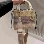 Dior Medium Lady Dior Bag Latte Wicker - Image 5