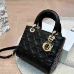 Dior Medium Lady Dior Cannage Bag Black - Image 4