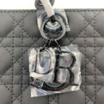 Dior Large Lady Dior Handbag Matte Black - Image 7