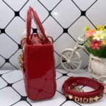 Dior Small Lady Dior Bag in Shiny Cherry Red - Image 3