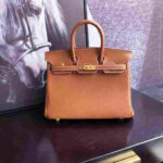 Hermes Birkin Gold Brown Designer Tote Bag - Image 2
