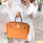Hermes Birkin Togo Leather Handbag in Orange with Gold Hardware - Image 2
