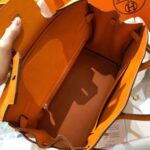 Hermes Birkin Togo Leather Handbag in Orange with Gold Hardware - Image 4