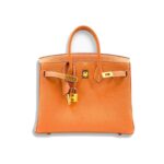 Hermes Birkin Togo Leather Handbag in Orange with Gold Hardware
