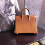 Hermes Birkin Gold Brown Designer Tote Bag - Image 5