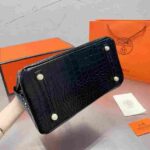 Hermes Birkin Black Shiny Porosus Crocodile Bag - Image 3