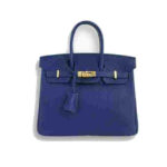 Hermes Birkin Blue Navy Bag with Gold Hardware