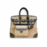Hermes Birkin Cargo Mousse Ecorce Toile Silver Hardware