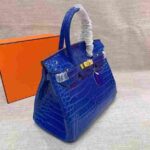 Hermes Birkin Crocodile Dark Blue Gold Hardware - Image 2