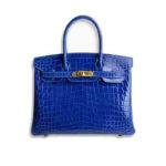 Hermes Birkin Crocodile Dark Blue Gold Hardware