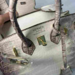 Hermes Birkin Blanc Himalaya Luxury Crocodile Bag with PHW - Image 7