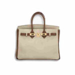 Hermes Birkin Togo Leather Beige Brown Top Handle Bag