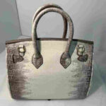 Hermes Birkin Blanc Himalaya Luxury Crocodile Bag with PHW - Image 4