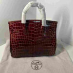 Hermes Birkin Bordeaux Silver Hardware bag - Image 2