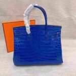 Hermes Birkin Crocodile Dark Blue Gold Hardware - Image 6