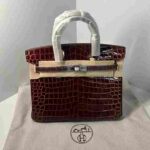 Hermes Birkin Bordeaux Silver Hardware bag - Image 5