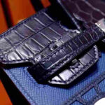 Hermes Faubourg Birkin Matte Alligator Blue & Black - Image 3
