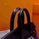 Hermes Faubourg Birkin Matte Alligator Blue & Black - Image 4