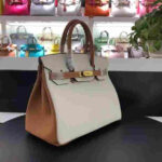 Hermes Birkin Togo Leather Beige Brown Top Handle Bag - Image 7