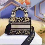 Luxury Dior Lady D-Lite Bag Beige Multicolor - Image 5