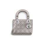 Mini Lady Dior Bag in Grey Strass Satin
