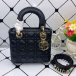 Small Lady Dior Handbag in Black - Image 4
