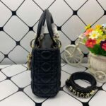 Small Lady Dior Handbag in Black - Image 5