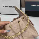 Chanel Small Beige Grained Leather Handbag - Image 3