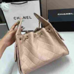Chanel Small Beige Grained Leather Handbag - Image 4