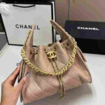 Chanel Small Beige Grained Leather Handbag - Image 2