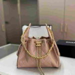 Chanel Small Beige Grained Leather Handbag - Image 5
