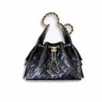 Chanel Small Black Grained Leather Handbag