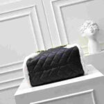 Chanel Small Hobo Black Quilted Leather Shearling Trim Bag - Image 3