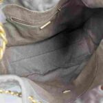 Chanel Small Handbag Khaki Suede Quilted Bag - Image 3