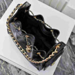 Chanel Small Black Quilted Leather bag - Image 5