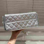 Chanel Small Metallic Silver Quilted Leather Handbag - Image 3