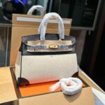 Hermes Birkin Toile H Black Palladium Hardware bag - Image 7