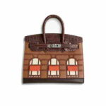 Hermès Sac Faubourg Matte Alligator Brown Handbag