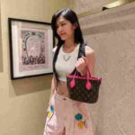 Louis Vuitton Neverfull BB Bandoulière Rose Pondichery Reversible Bag - Image 5