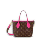 Louis Vuitton Neverfull BB Bandoulière Rose Pondichery Reversible Bag