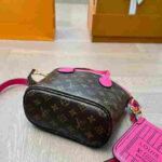 Louis Vuitton Neverfull BB Bandoulière Rose Pondichery Reversible Bag - Image 7