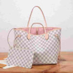 Louis Vuitton Neverfull GM Damier Azur Rose Ballerine Tote Bag - Image 6