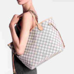 Louis Vuitton Neverfull GM Damier Azur Rose Ballerine Tote Bag - Image 7